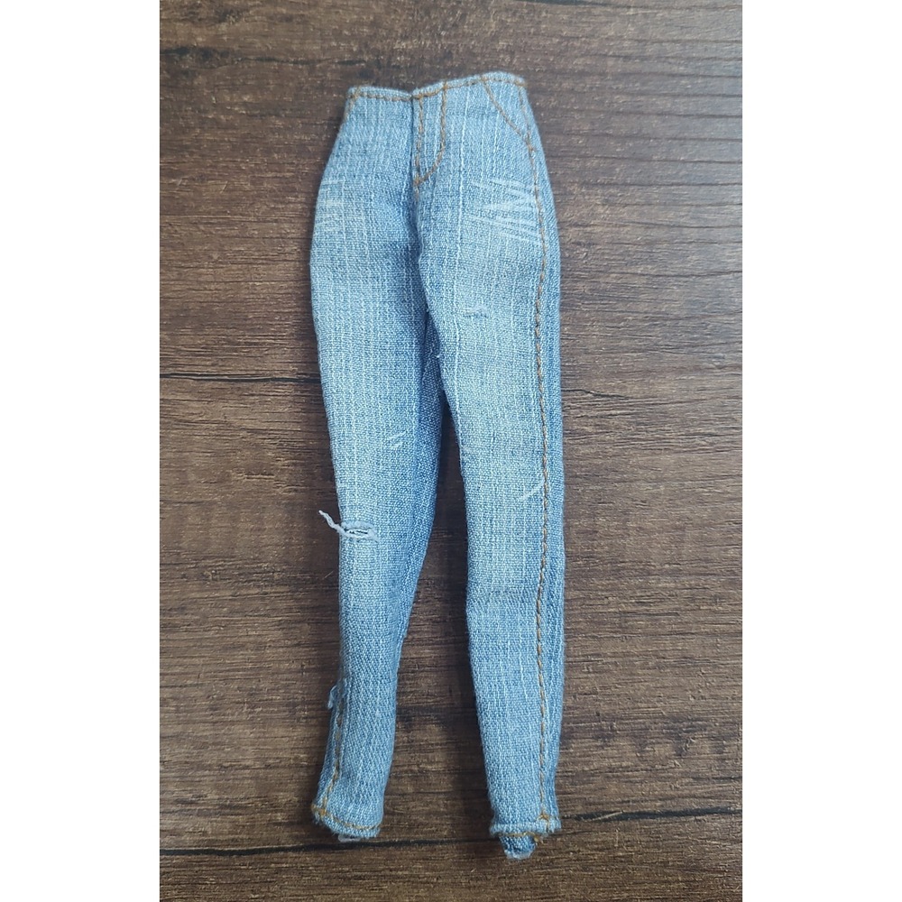 Barbie Doll Blue Jeans Light Wash Distressed Jeggings Z32